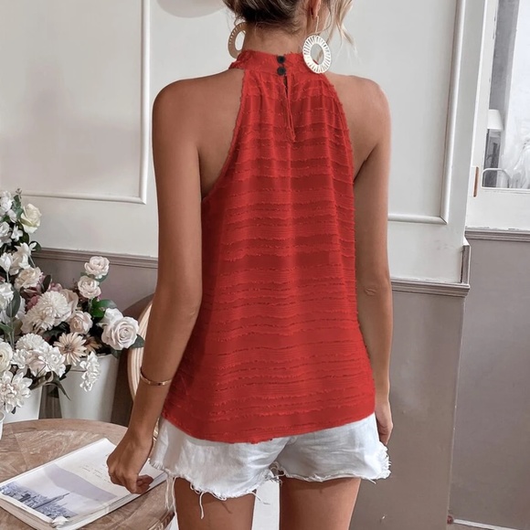 Boho Textured Minimalist Halter Top - Picture 13 of 14